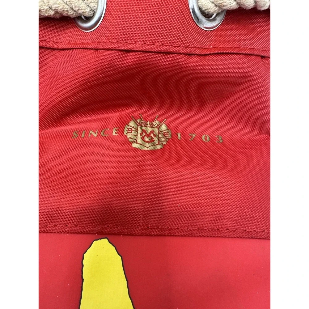 Vintage Mount Gay Rum Barbados Eclipse Red Canvas Rope Handle‎ Bottle Bag Tote
